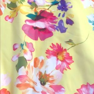 Yellow spring dress with floral
